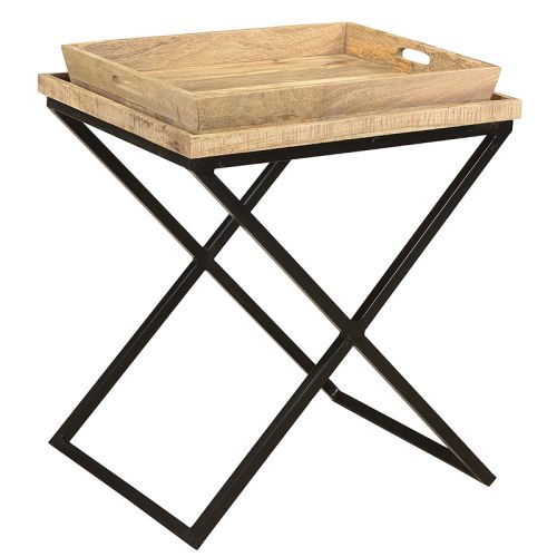 By Kohler  Side table Camron wood with tray (200282)