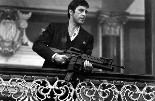 By Kohler  Al Pacino Scarface With Machinegun 120x180cm (201988)